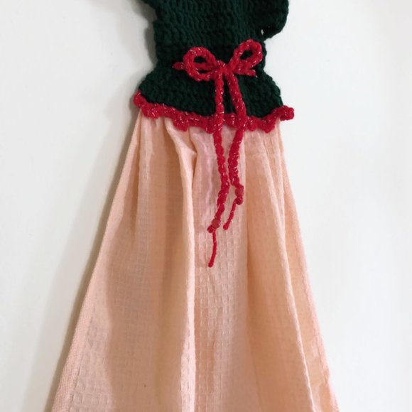 Dress Shape Dish Towel, Crochet Tea Towel Set, Crochet Cute Gift Set - Picture 12 of 16